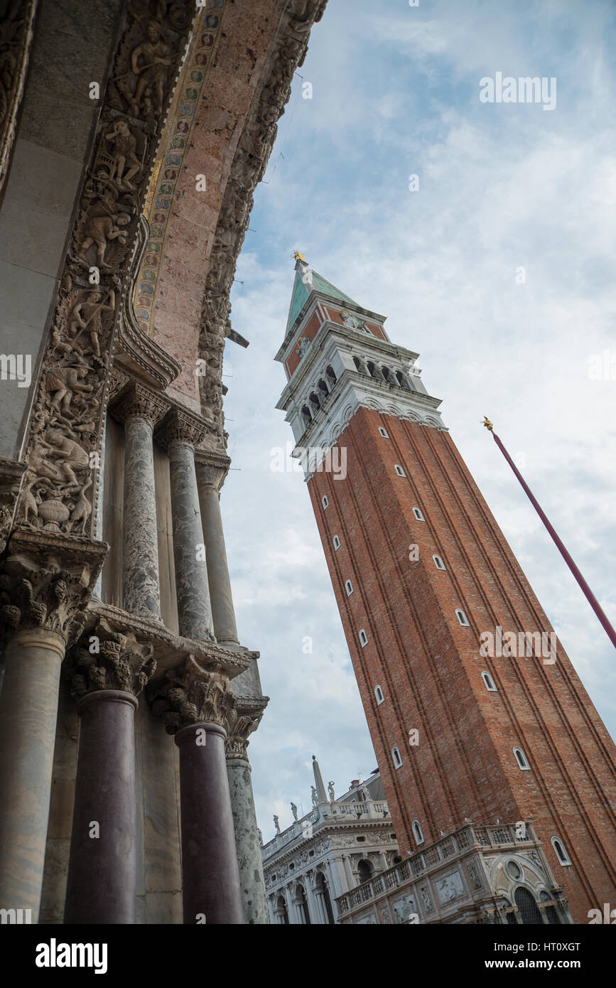 Il Campanile di Piazza San Marco Venezia Italia Foto Stock