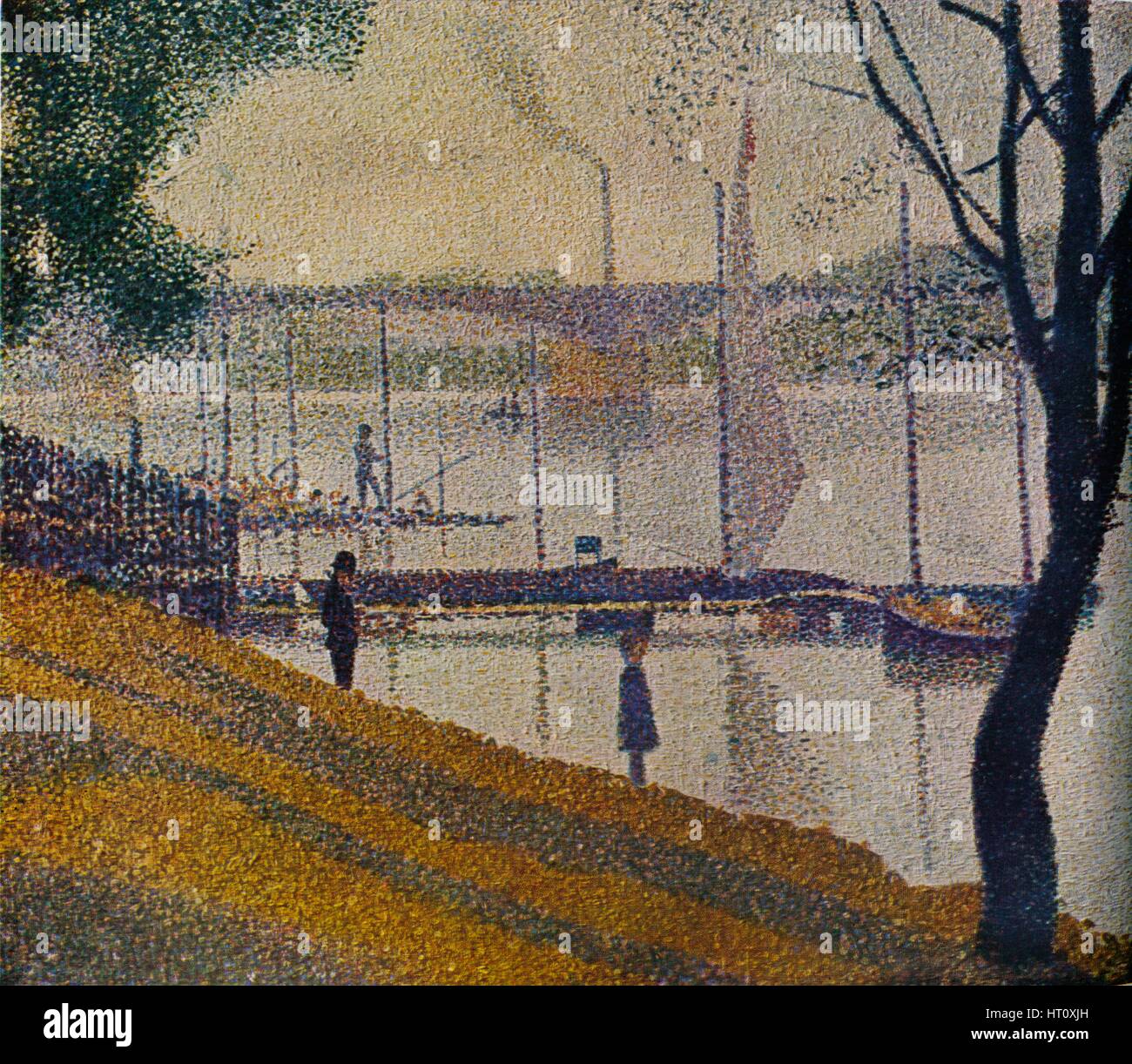 " Le Pont de Courbevoie', 1886. Artista: Georges-Pierre Seurat. Foto Stock