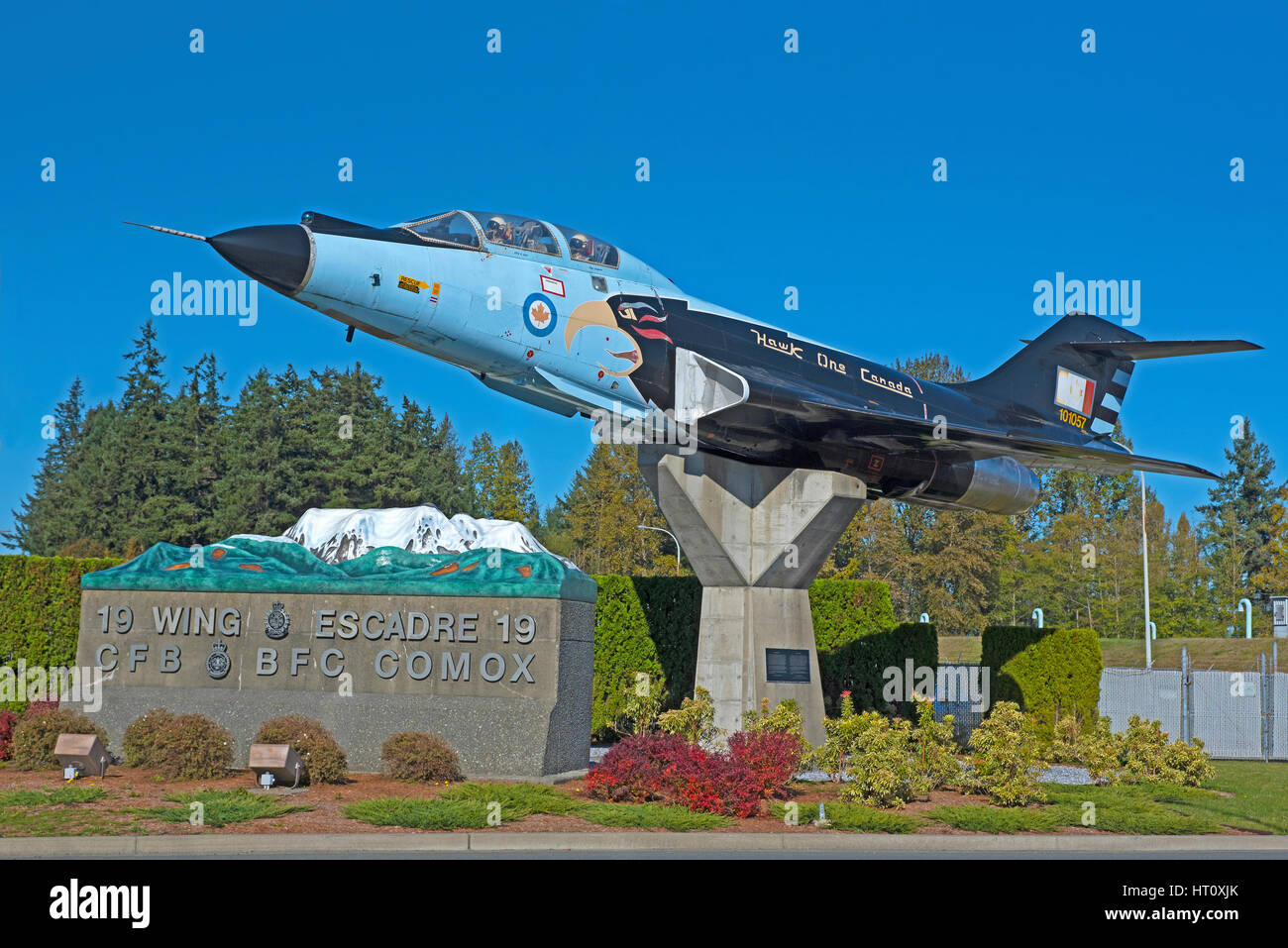 McDonnell F-101 Voodoo Skyhawk uno, Porta di guardia a Comox stazione aria Isola di Vancouver, BC. In Canada. Foto Stock