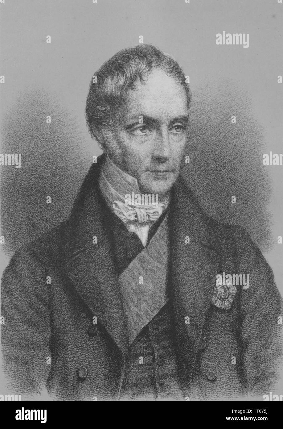 George Hamilton Gordon, 4° Conte di Aberdeen, statista inglese, c1843 (1936). Creatore: sconosciuto. Foto Stock