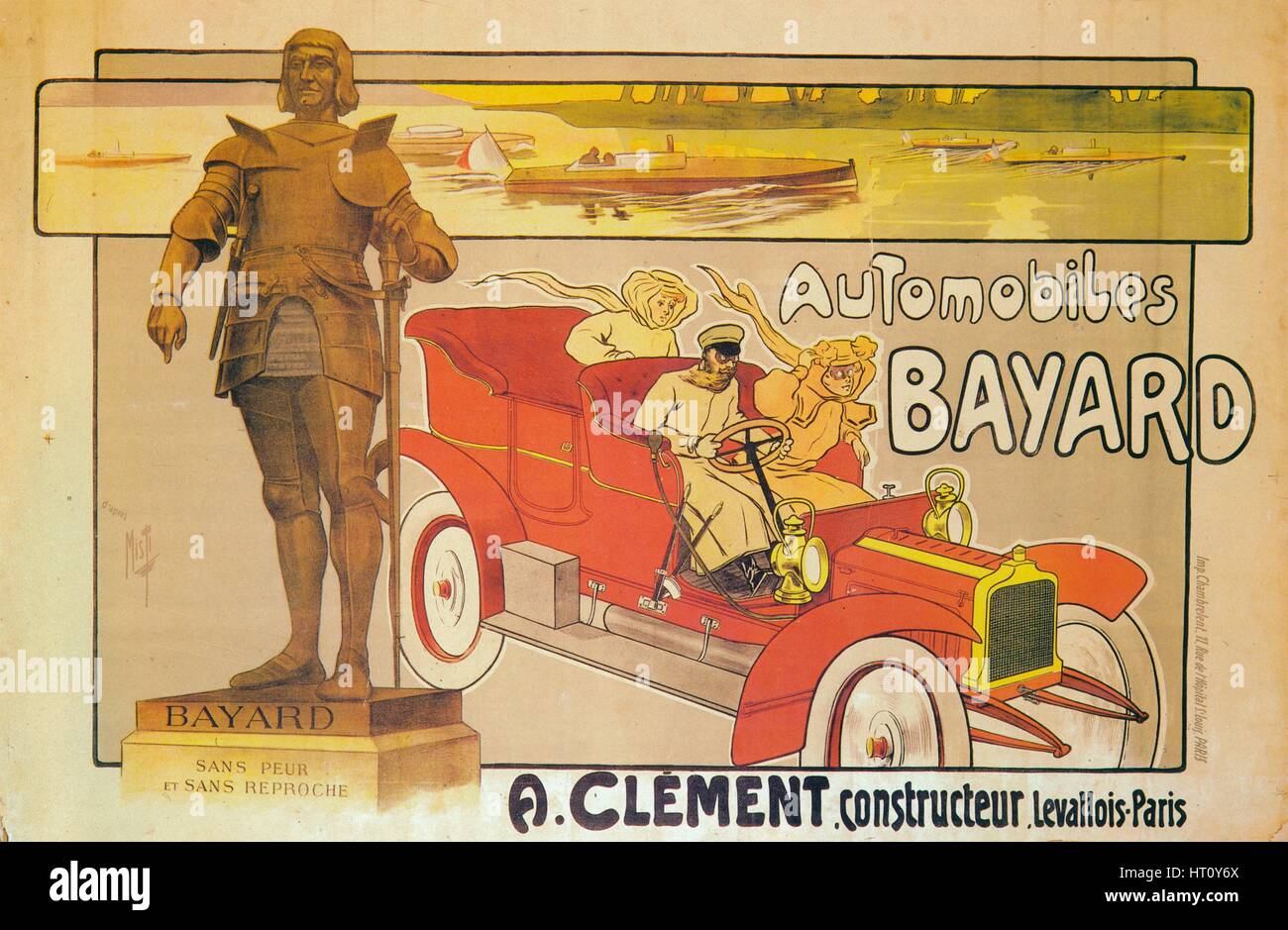 Pubblicità per automobili Clement-Bayard, c1905. Artista: sconosciuto. Foto Stock