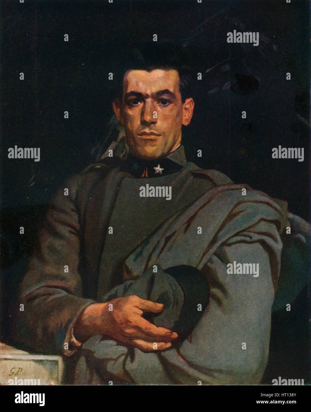 Soldato italiano, n. 2., c1918, (1924). Artista: Glyn Warren Philpot Foto Stock