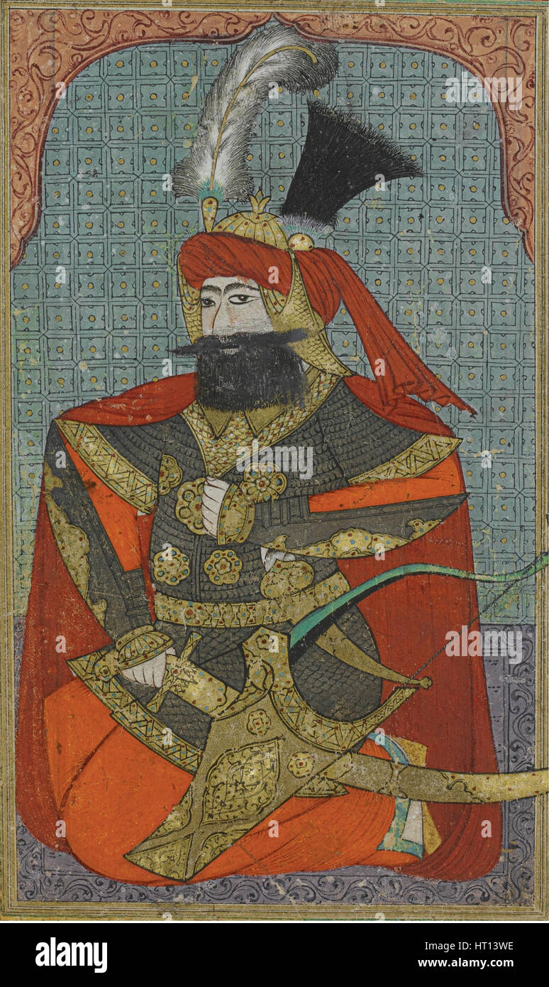 Ritratto di Murad IV (1612-1640), sultano dell'Impero Ottomano, c. 1710. Artista: Anonimo Foto Stock