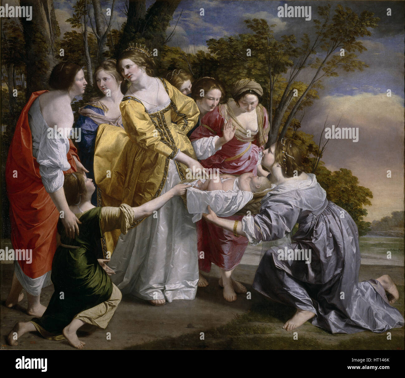 Il Ritrovamento di Mosè, 1633. Artista: Gentileschi, Orazio (1563-1638) Foto Stock