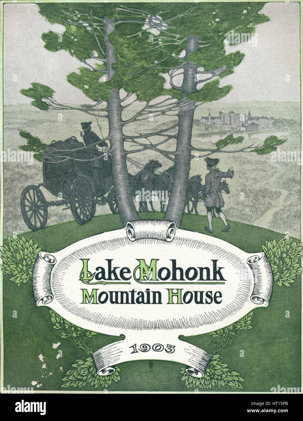 'Lake Mohonk Mountain House', 1903. Artista: Incisione Binner Co. Foto Stock