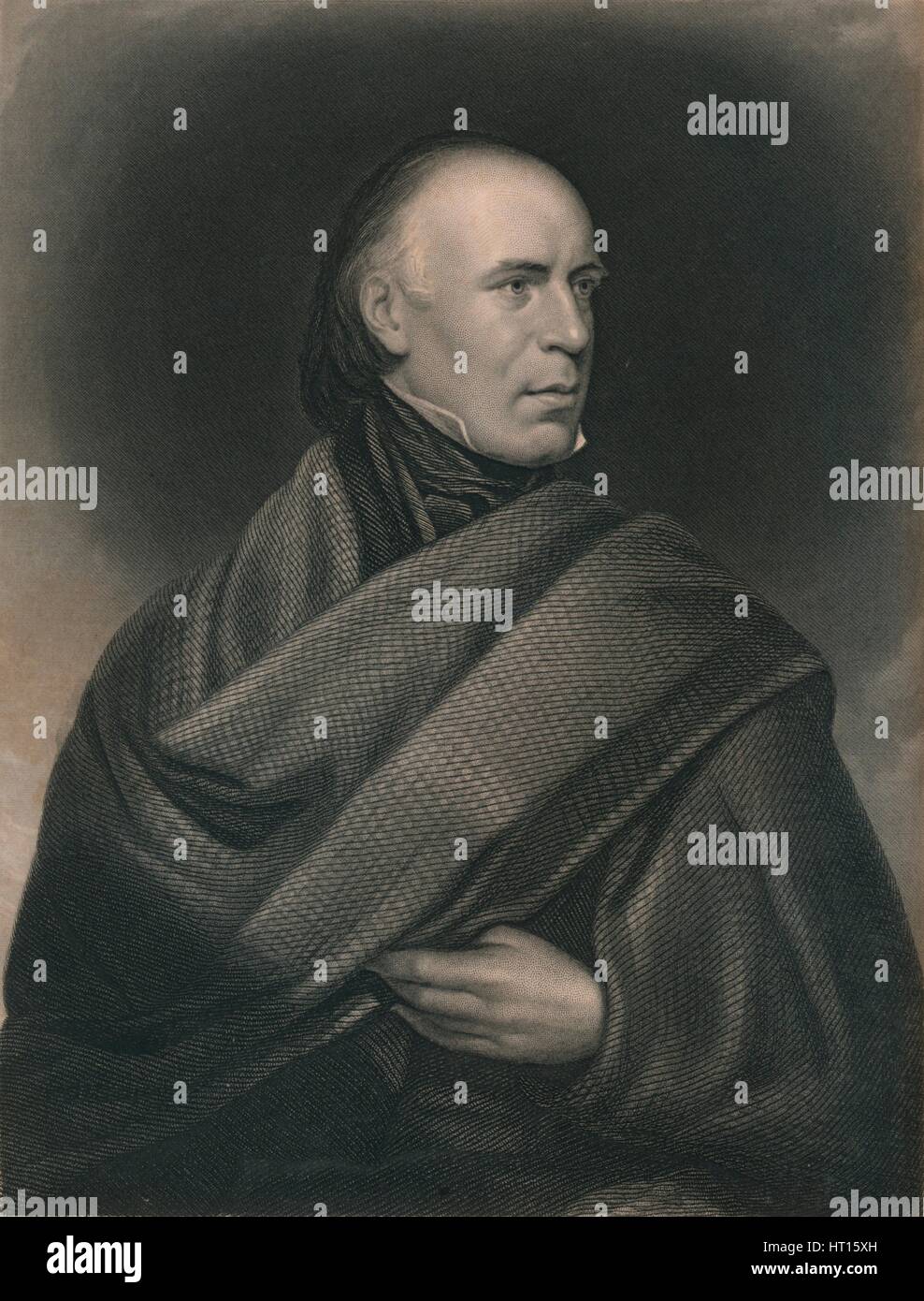 Allan Cunningham (1784-1842), poeta Scozzese e autore, 1840. Artista: J Thomson. Foto Stock
