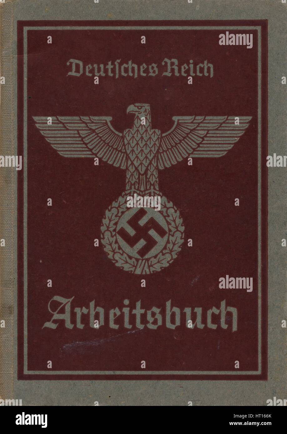 Coperchio anteriore di un nazista tedesco workbook, 1941. Artista: sconosciuto. Foto Stock