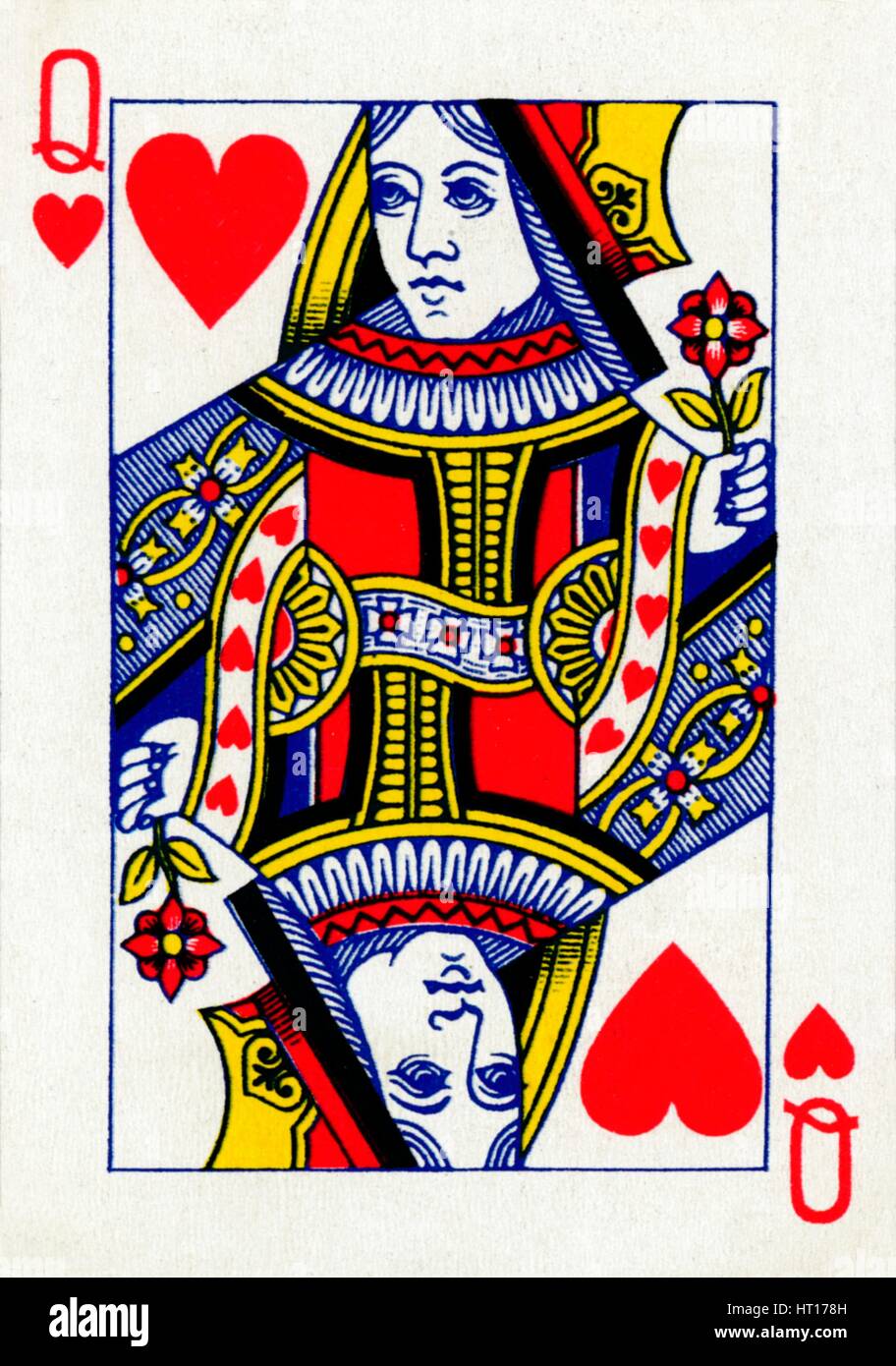 Regina di Cuori da un mazzo di Goodall & Son Ltd, giocando a carte, c1940. Artista: sconosciuto. Foto Stock