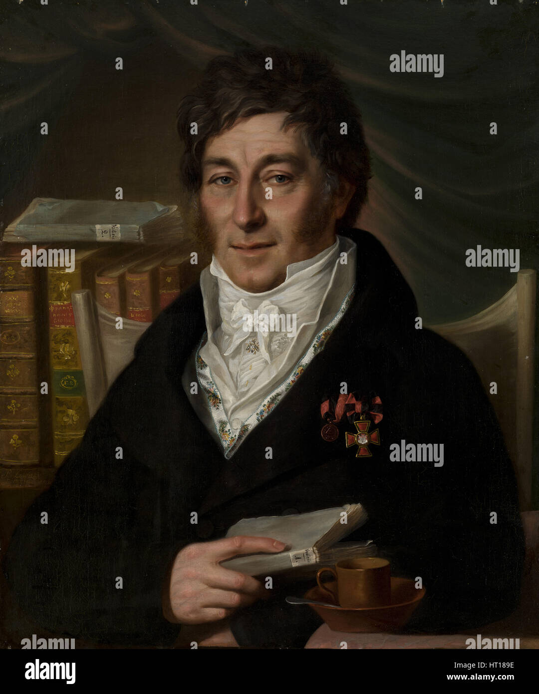 Ritratto di Alexander Stakhiev (1724-1796), 1818. Artista: Levitsky, Dmitri Grigorievich (1735-1822) Foto Stock
