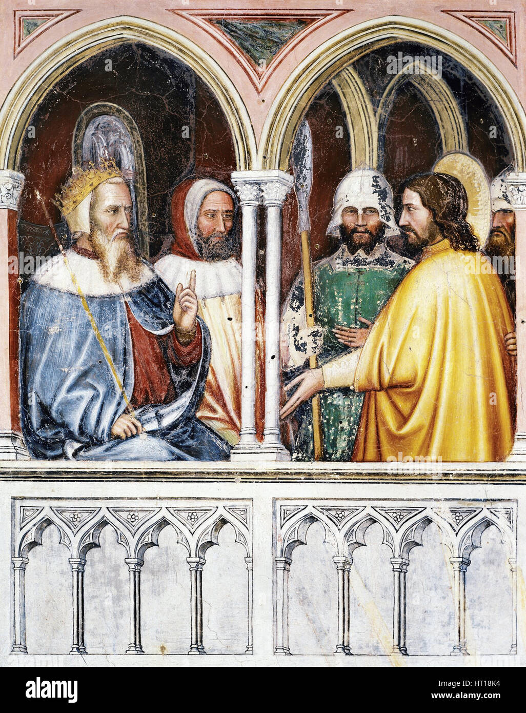 San a disputare con Diocleziano. Affresco Oratorio di San