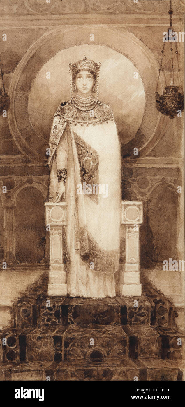 Saint Helena, 1890s. Artista: Vasnetsov, Viktor Mikhaylovich (1848-1926) Foto Stock