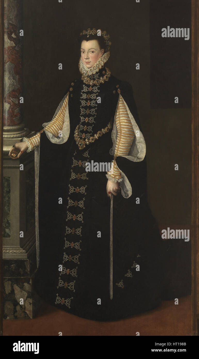 Elisabetta di Valois (1545-1568), la regina di Spagna, 1561-1565. Artista: Anguissola, Sofonisba (ca. 1532-1625) Foto Stock