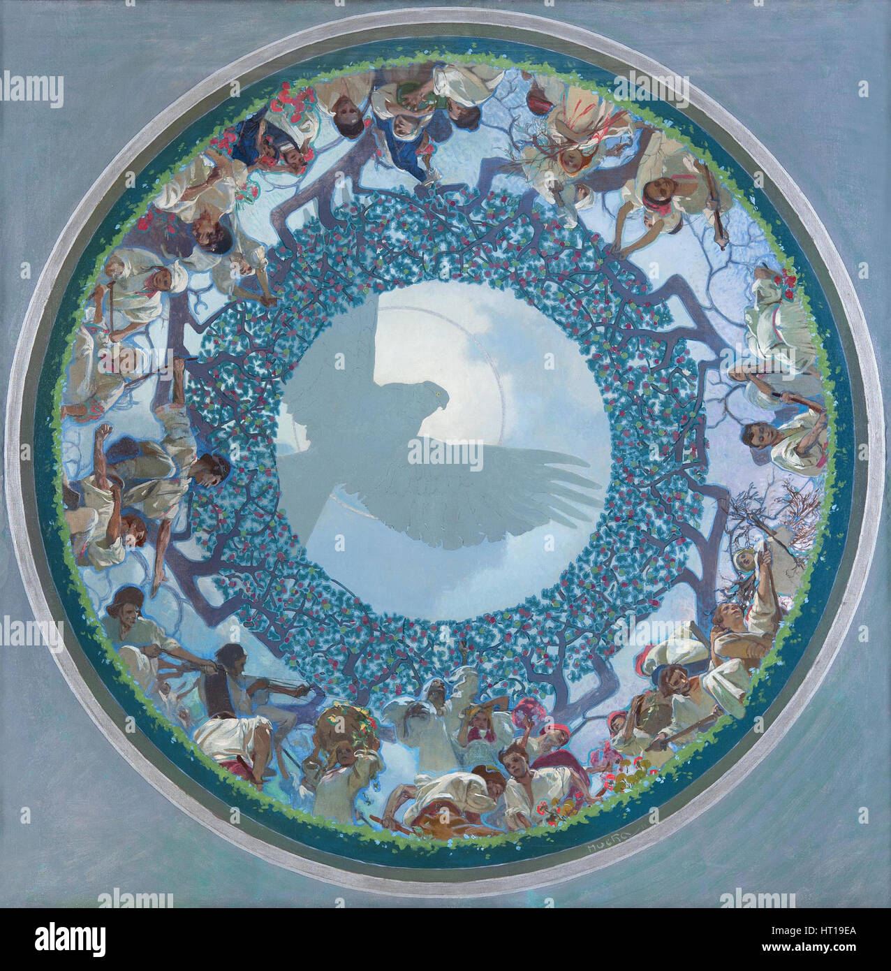 L'unità slave, 1910-1911. Artista: Mucha, Alfons Maria (1860-1939) Foto Stock