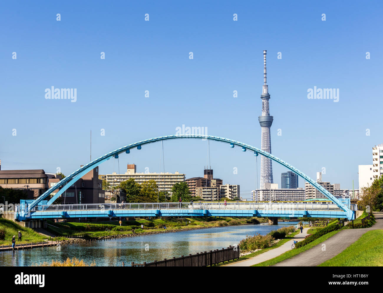 Tokyo skytree con cielo blu Tokyo Giappone Foto Stock