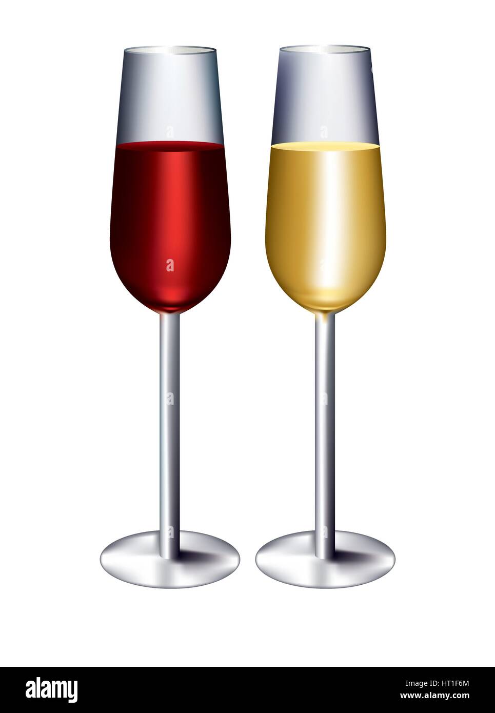 Bicchieri di vino Illustrazione Vettoriale