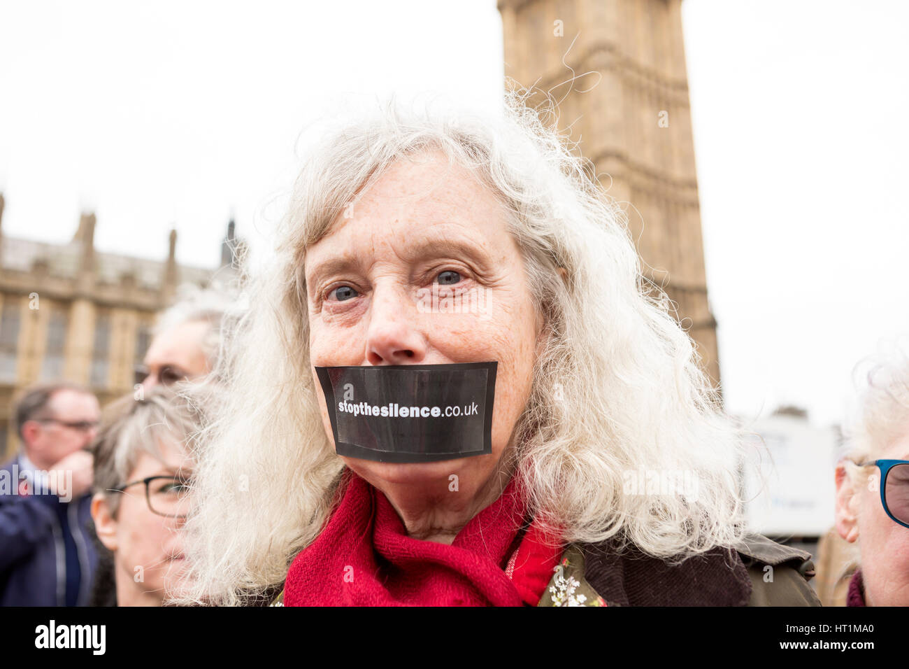 Arrestare il silenzio. La campagna è stata lanciata a Londra a intervenire per le persone le cui voci vogliono essere ascoltati nel processo Brexit. Foto Stock