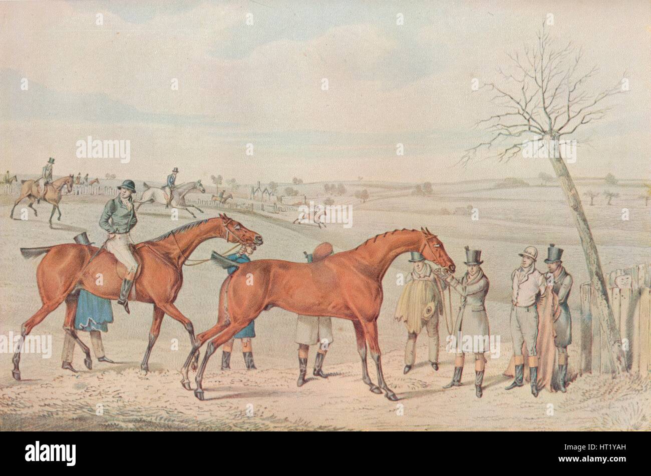 Un Siepi: Il vincitore, 1827. Artista: Henry Thomas Alken Foto Stock