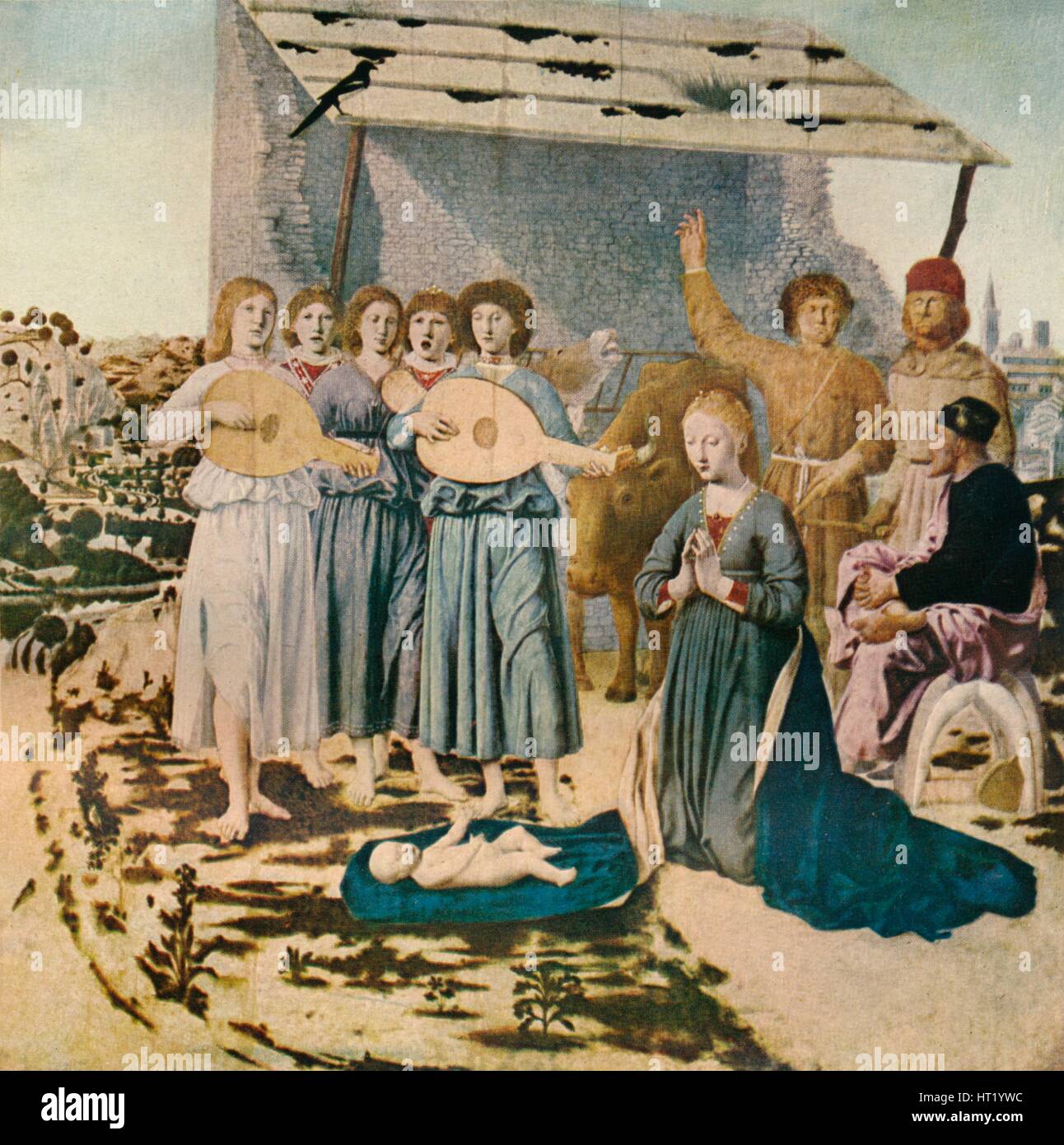 Il Navitity, c1470, (1911). Artista: Piero della Francesca Foto Stock
