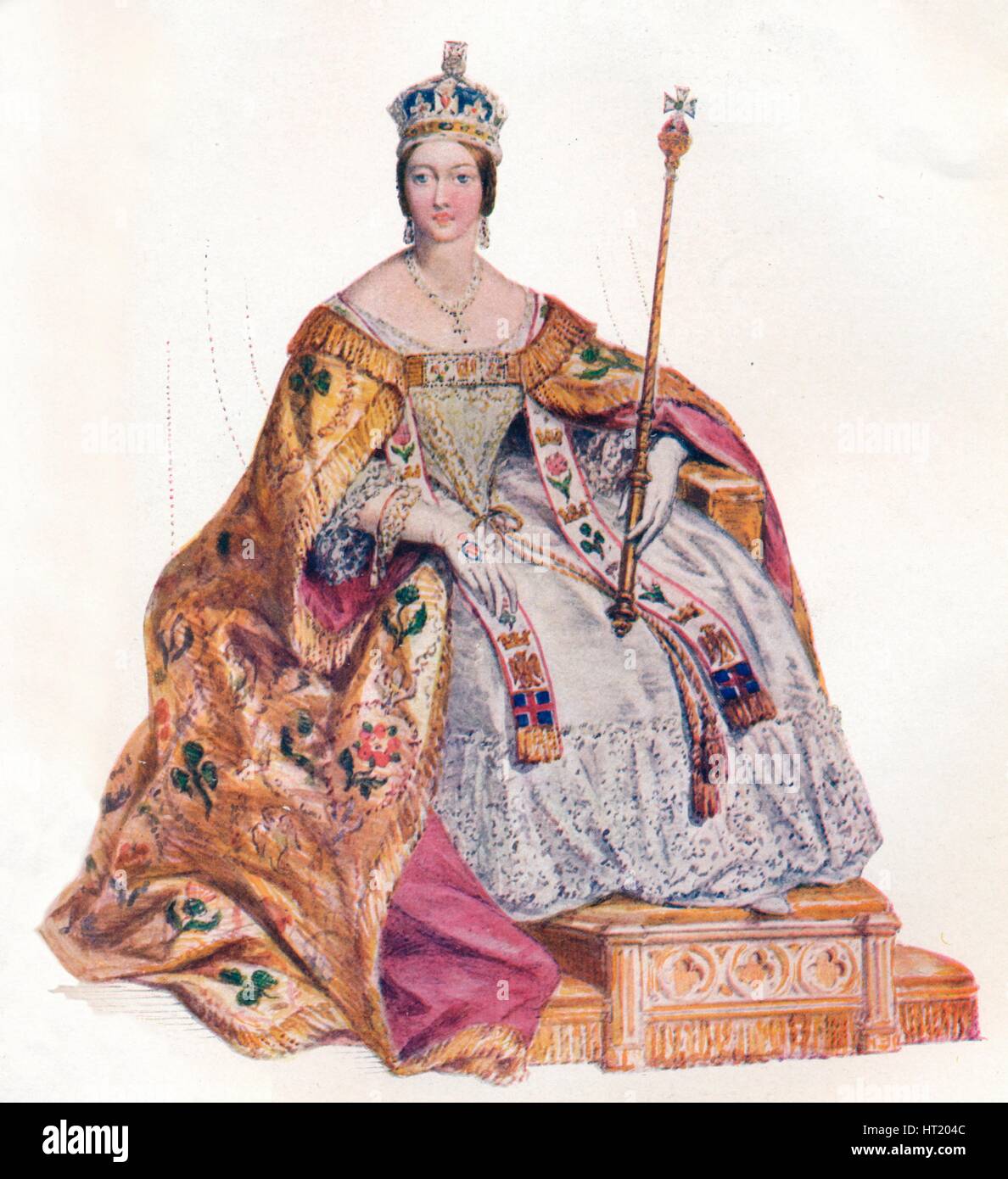Alexandrina Victoria Regina dell'Inghilterra, 1838, (1902). Artista: Edmund Thomas Parris Foto Stock