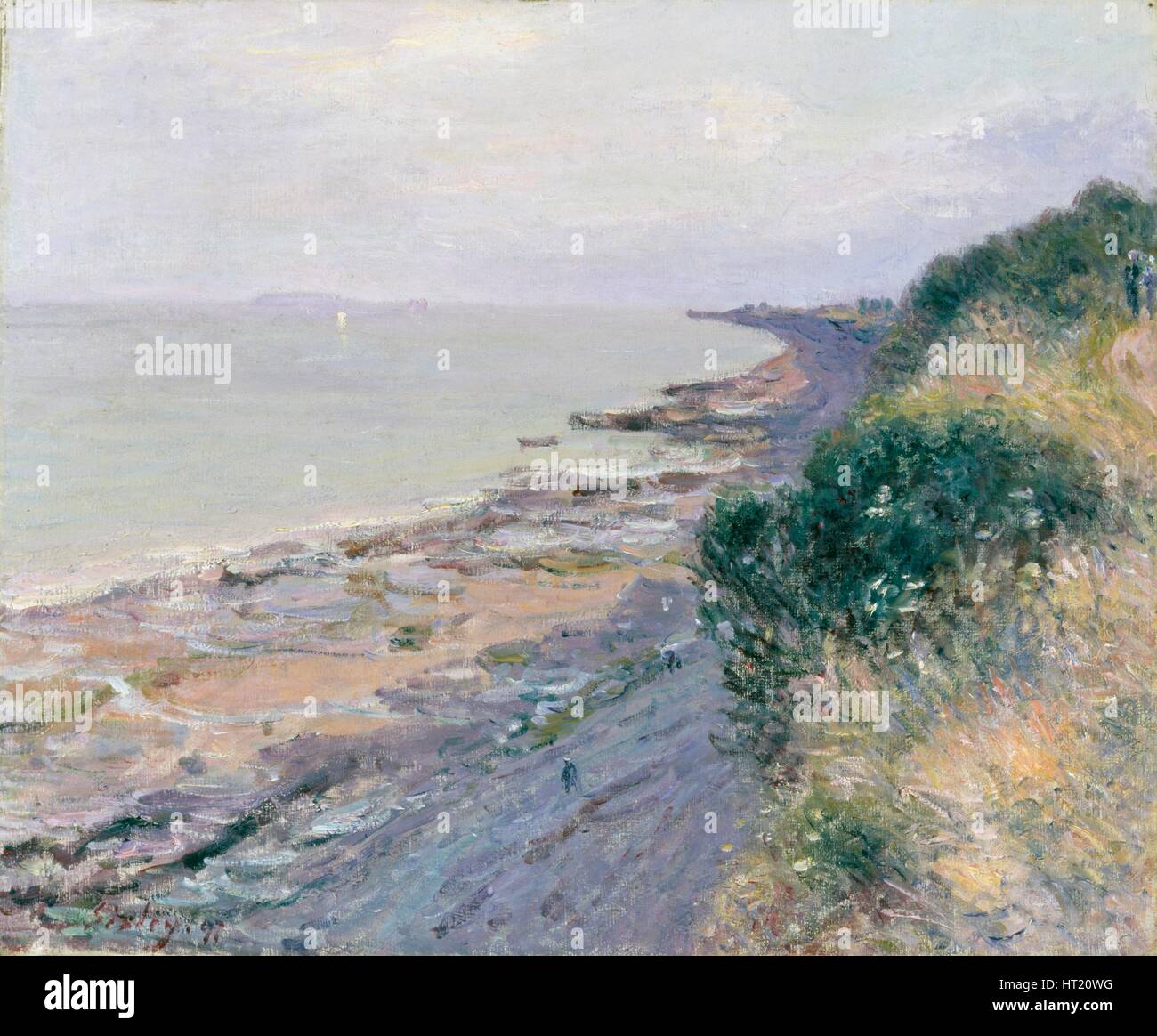 "La Scogliera a Penarth, sera, bassa marea", 1897. Artista: Alfred Sisley. Foto Stock