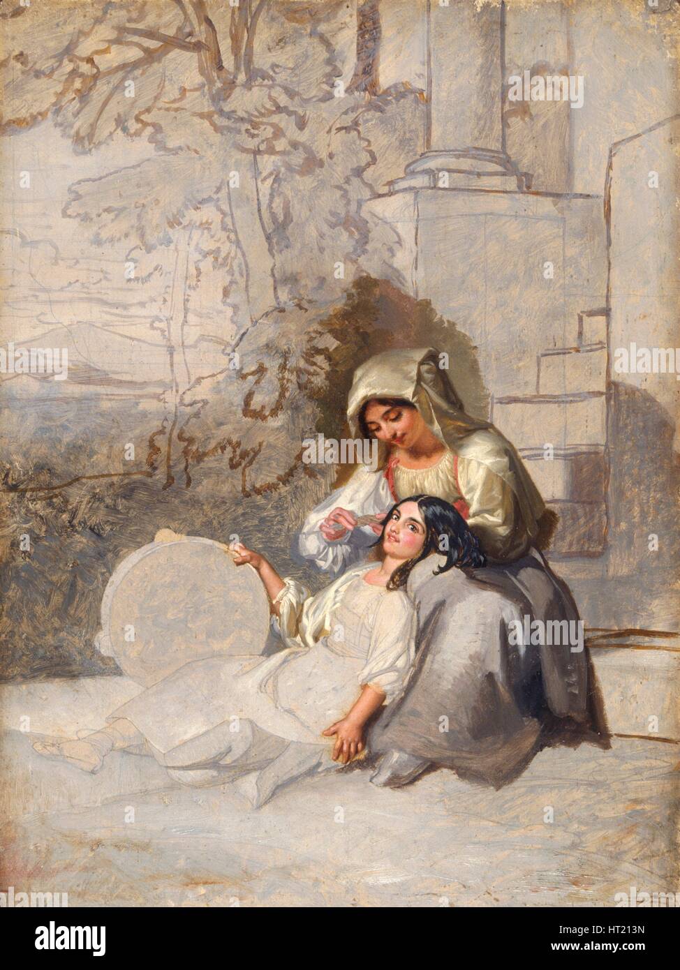 "Contadini Italiani", 1820-1885. Artista: Penry Williams. Foto Stock