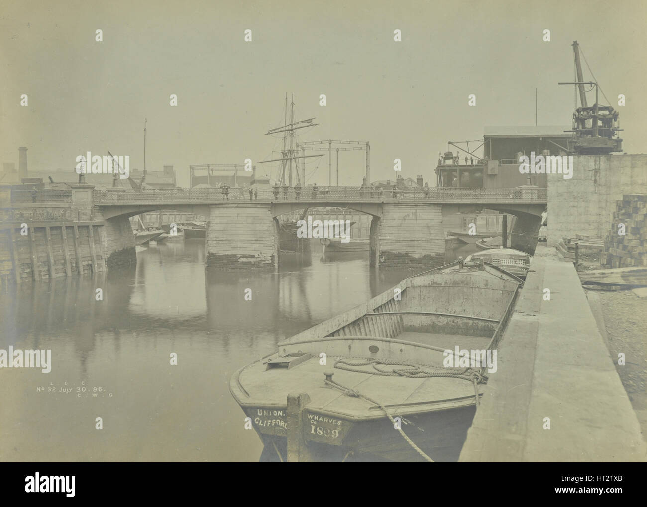 Deptford Creek Bridge, Londra, 1896. Artista: sconosciuto. Foto Stock