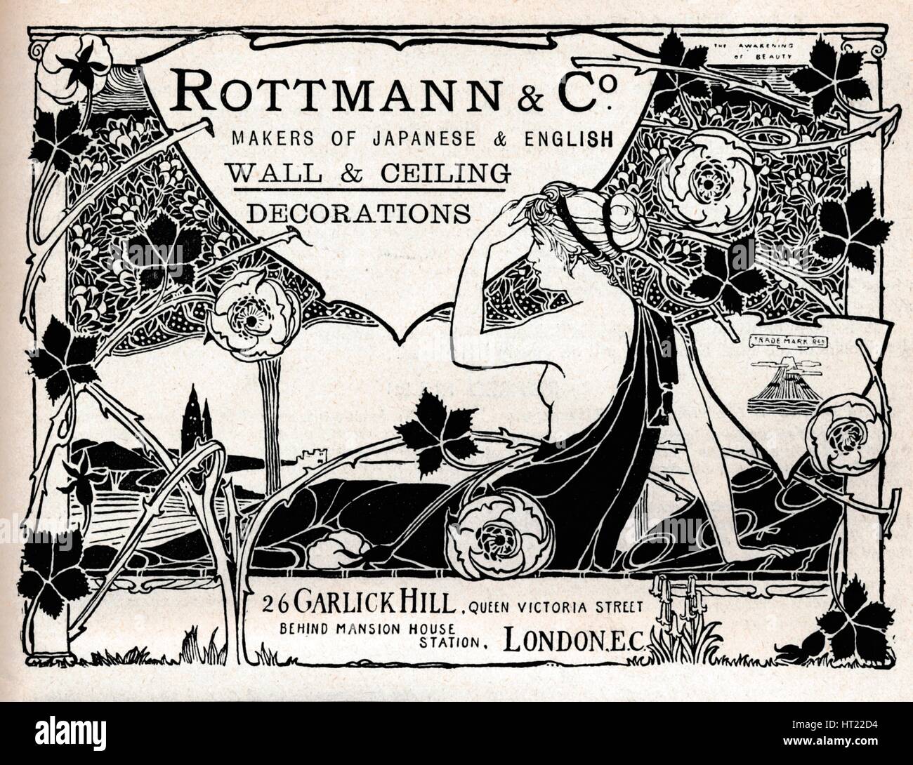 "Rottmann & Co., creatori di giapponese e inglese a parete e soffitto decorazioni', 1897. Artista: sconosciuto. Foto Stock