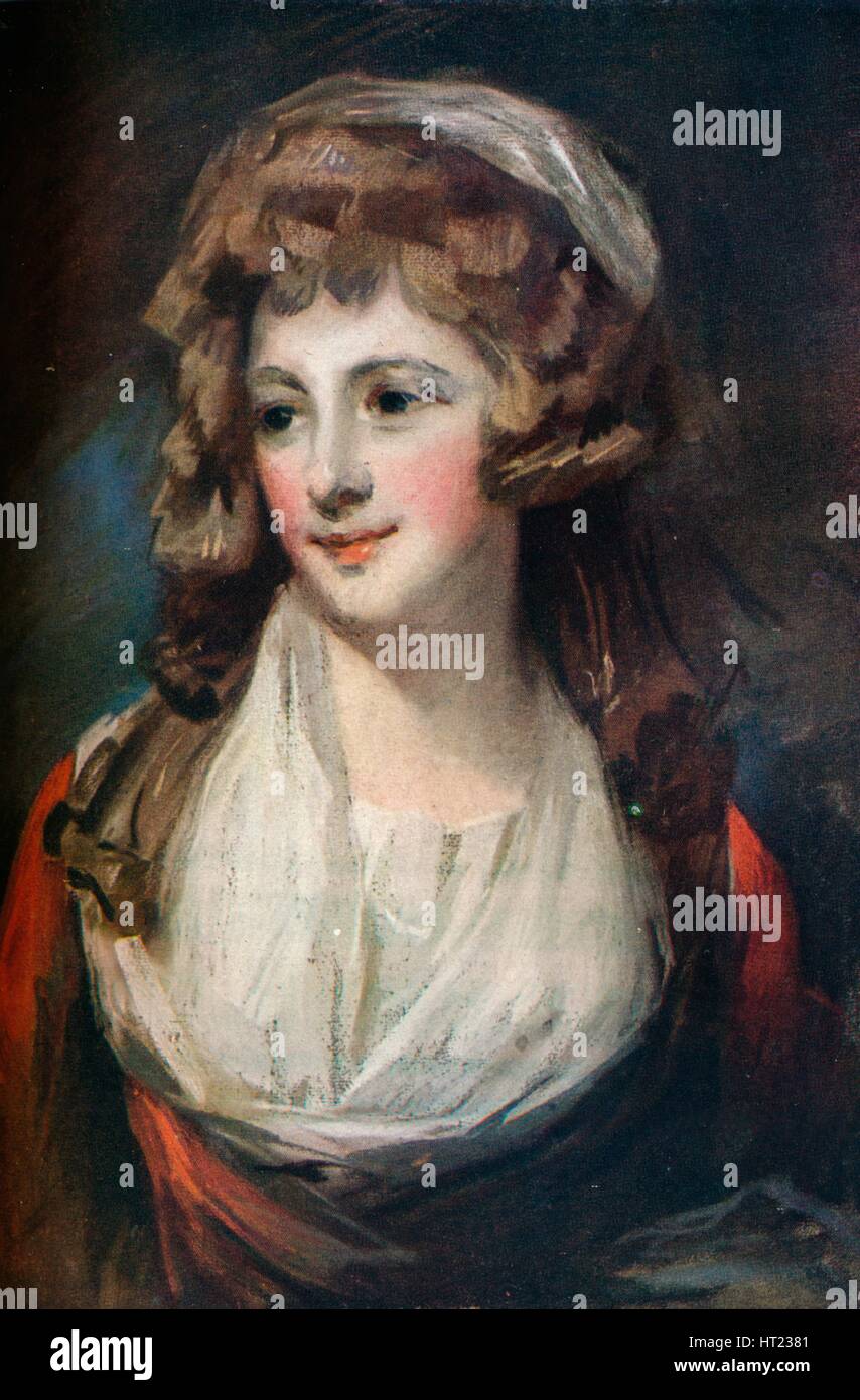 " Ritratto pastello della sig.ra Catherine Holden", 1775. Artista: Pietro Romney. Foto Stock