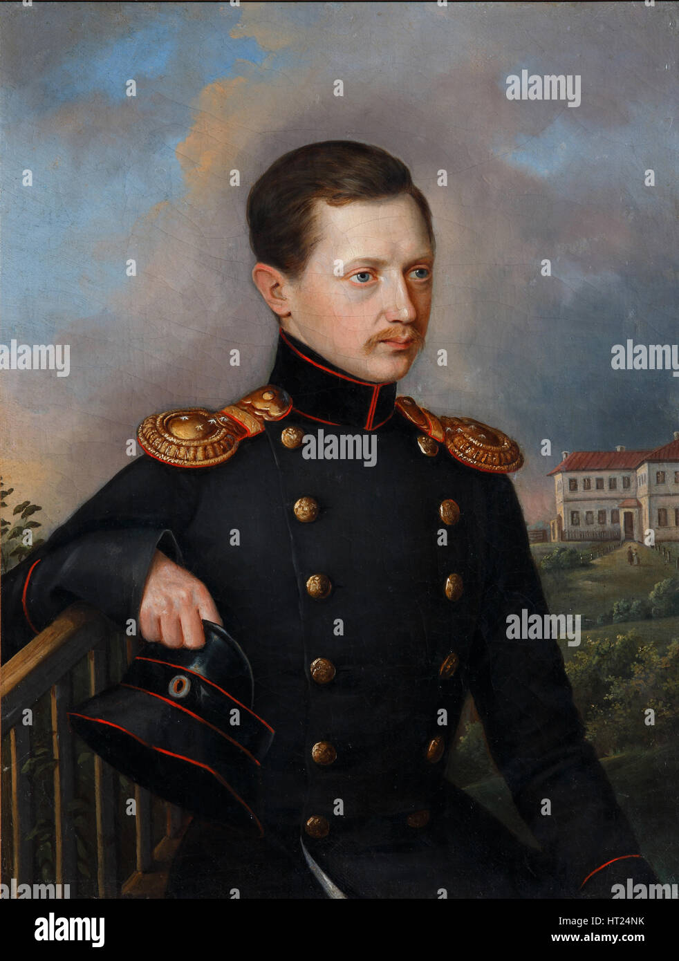 Ritratto di Nikolai Semyonovich Korsakov (1819-1889), ca. 1849. Artista: Anonimo Foto Stock