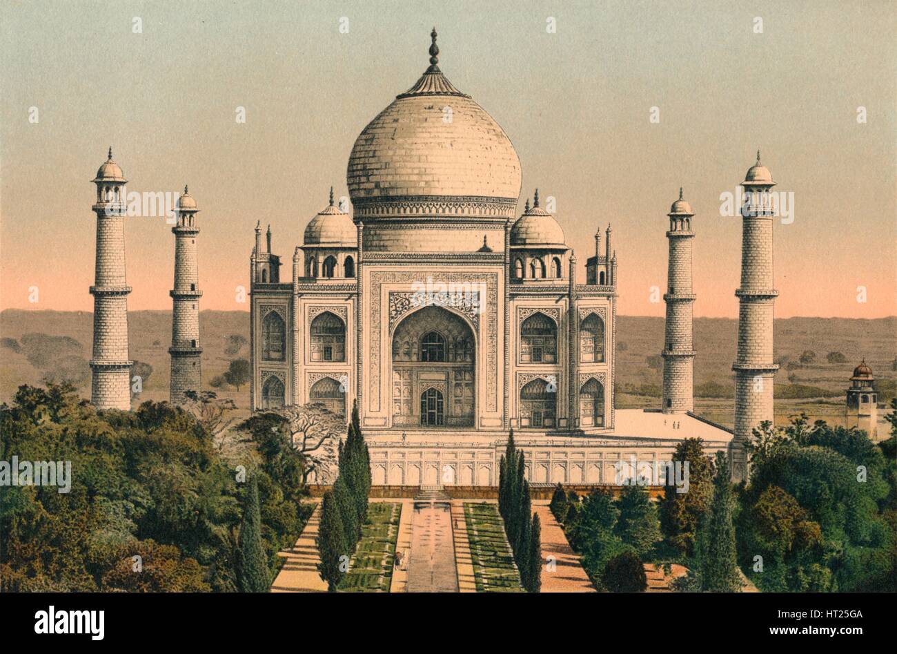 " Il Taj Mahal ad Agra', c1895, (1904). Artista: sconosciuto. Foto Stock