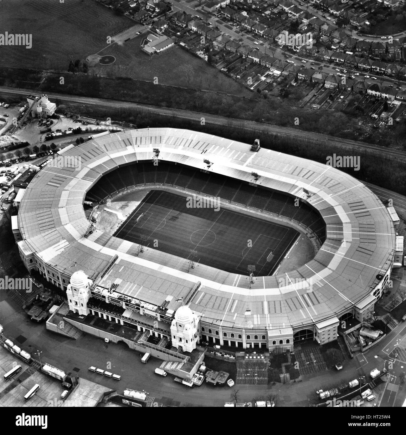 Il vecchio stadio di Wembley, Londra, 1999. Artista: sconosciuto. Foto Stock