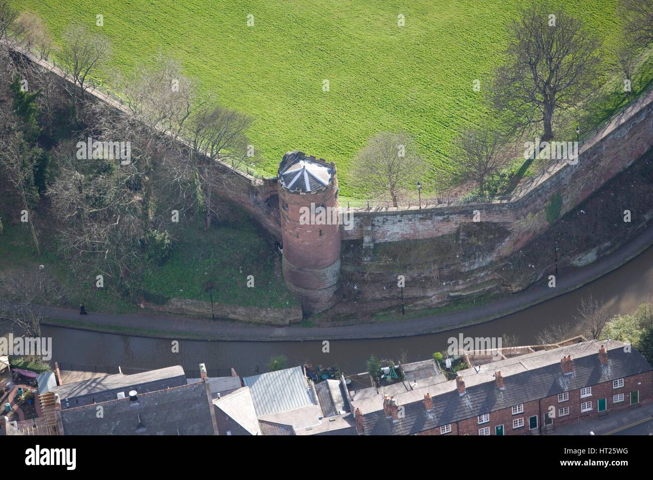 Torre di Phoenix e Chester City Walls, Cheshire, 2008. Artista: Storico Inghilterra fotografo personale. Foto Stock