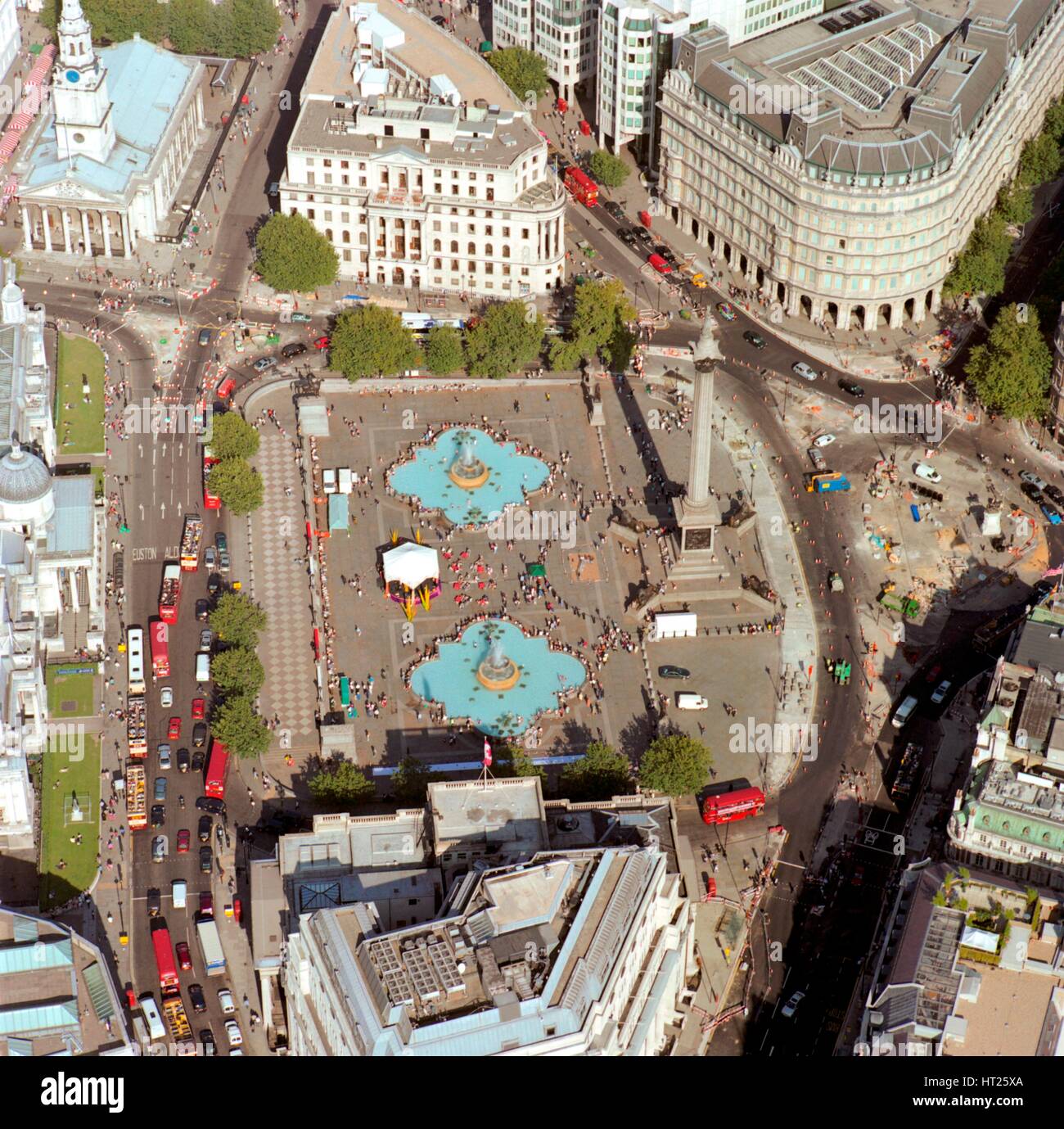 Trafalgar Square, Westminster, London, c2000s. Artista: sconosciuto. Foto Stock