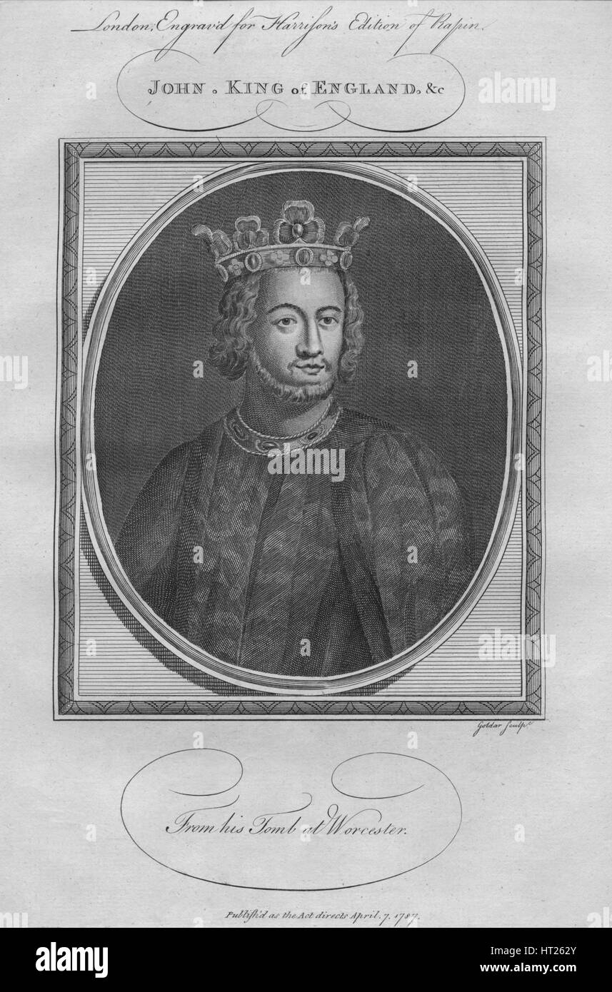Il re Giovanni, 1787. Artista: Anon. Foto Stock