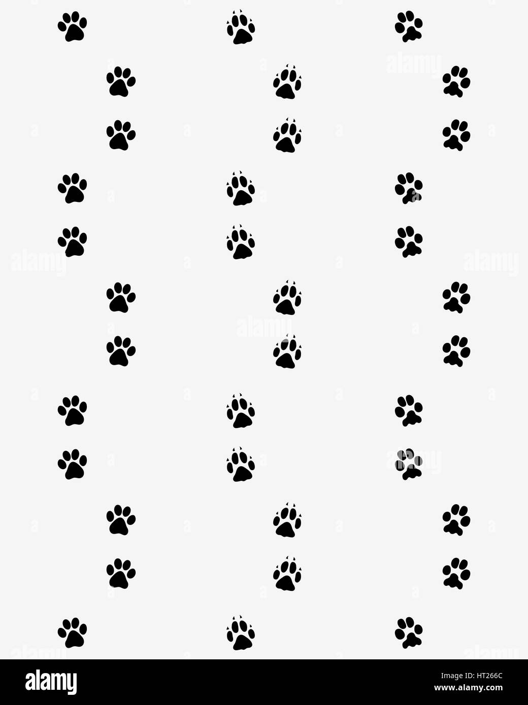 Le stampe delle zampe di cane,vettore senza giunture Foto Stock