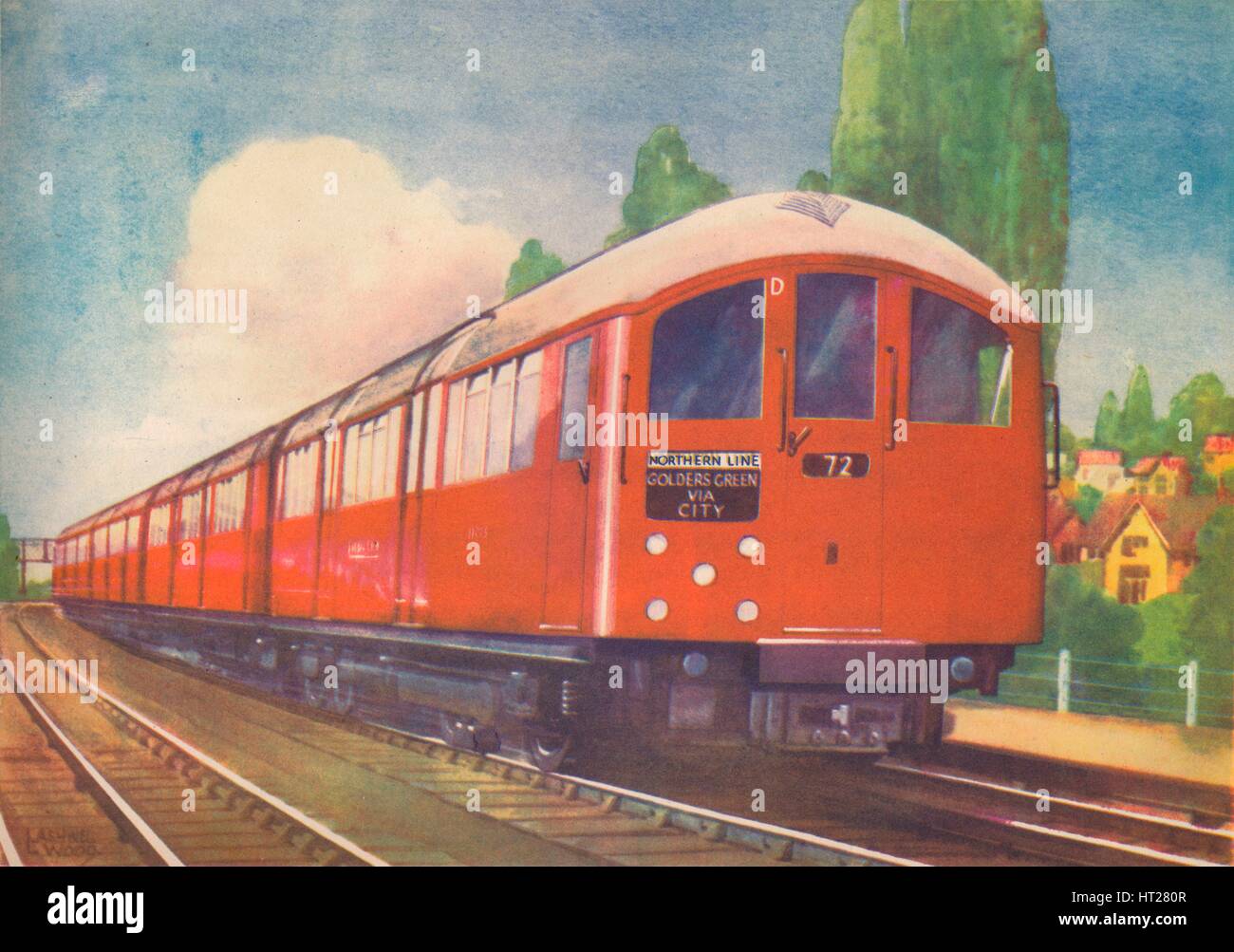 'Londinese di nuova e ottimizzata la Metropolitana, Linea Nord', 1940. Artista: sconosciuto. Foto Stock