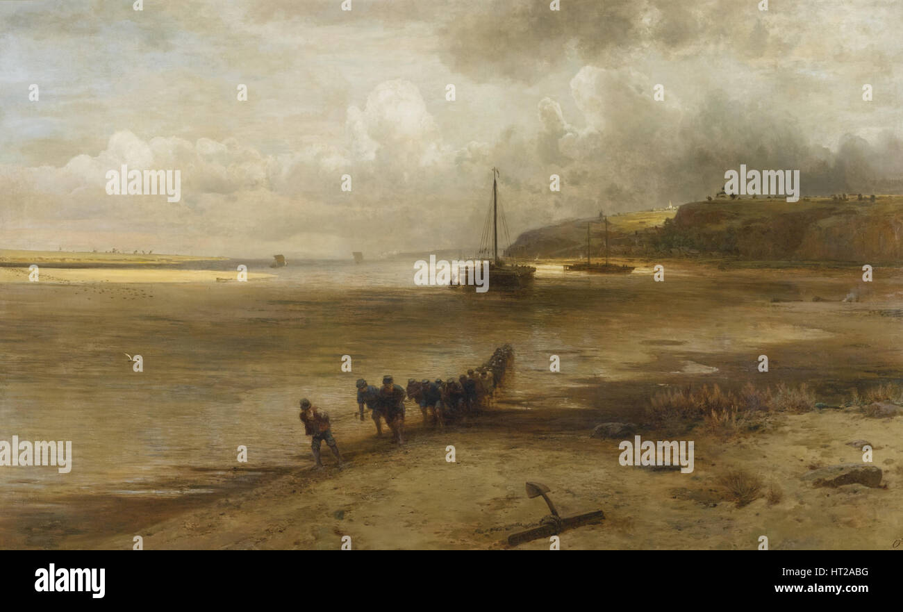 Il Volga vicino a Yuryevets, 1870. Artista: Savrasov, Alexei Kondratyevich (1830-1897) Foto Stock
