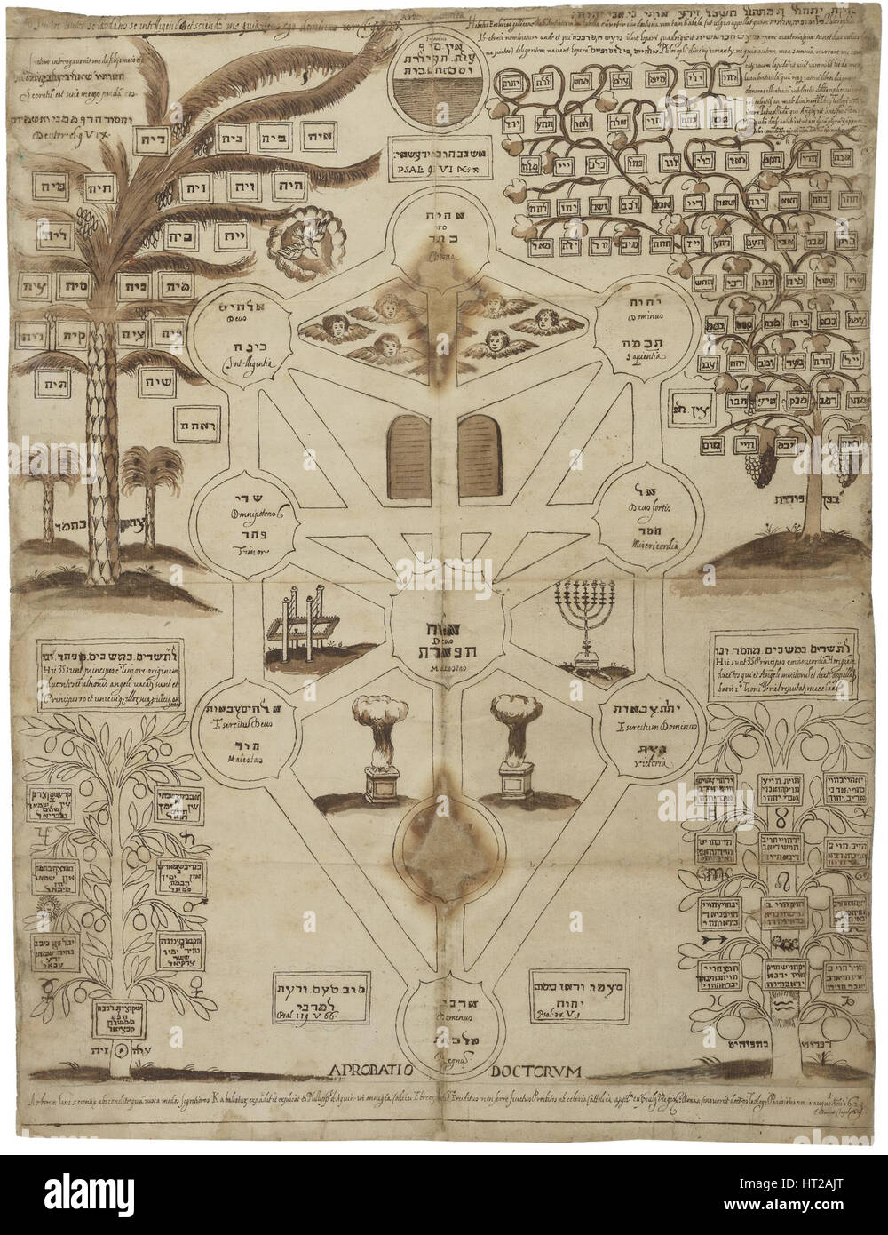 Arbor Cabalistica (struttura cabalistica), ca 1625. Artista: Anonimo Foto Stock