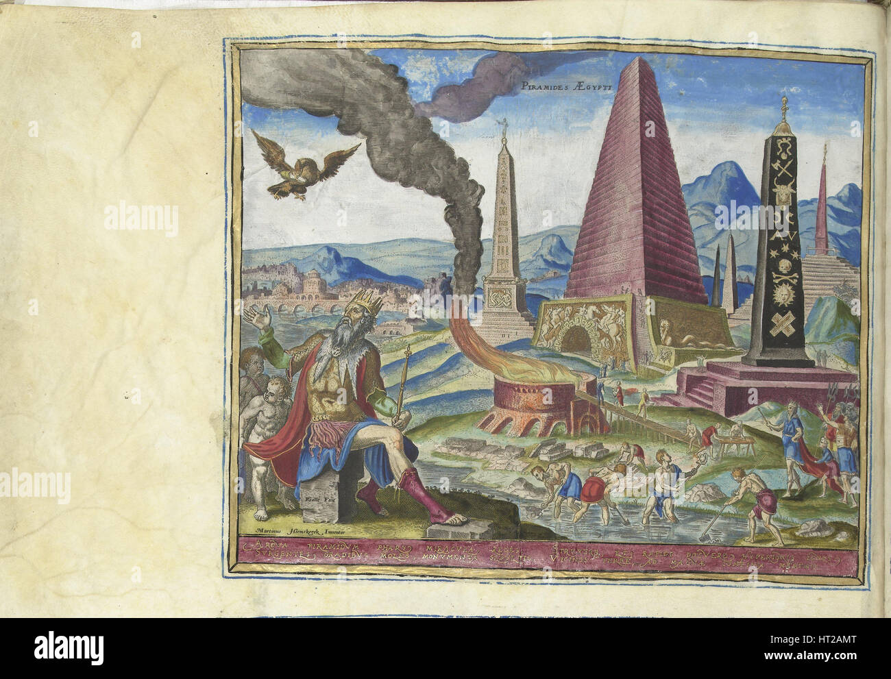 Le piramidi di Egitto (dalla serie l'ottava meraviglia del mondo), 1572. Artista: Galle, Philipp (Philips) (1537-1612) Foto Stock