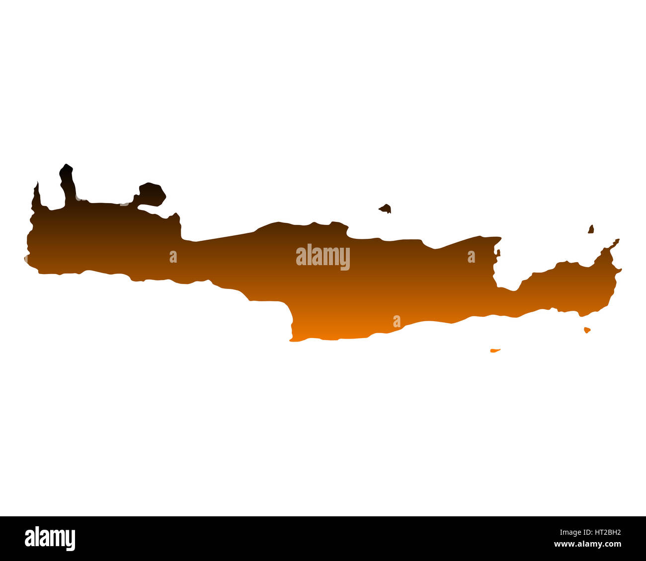 Mappa di Creta Foto Stock