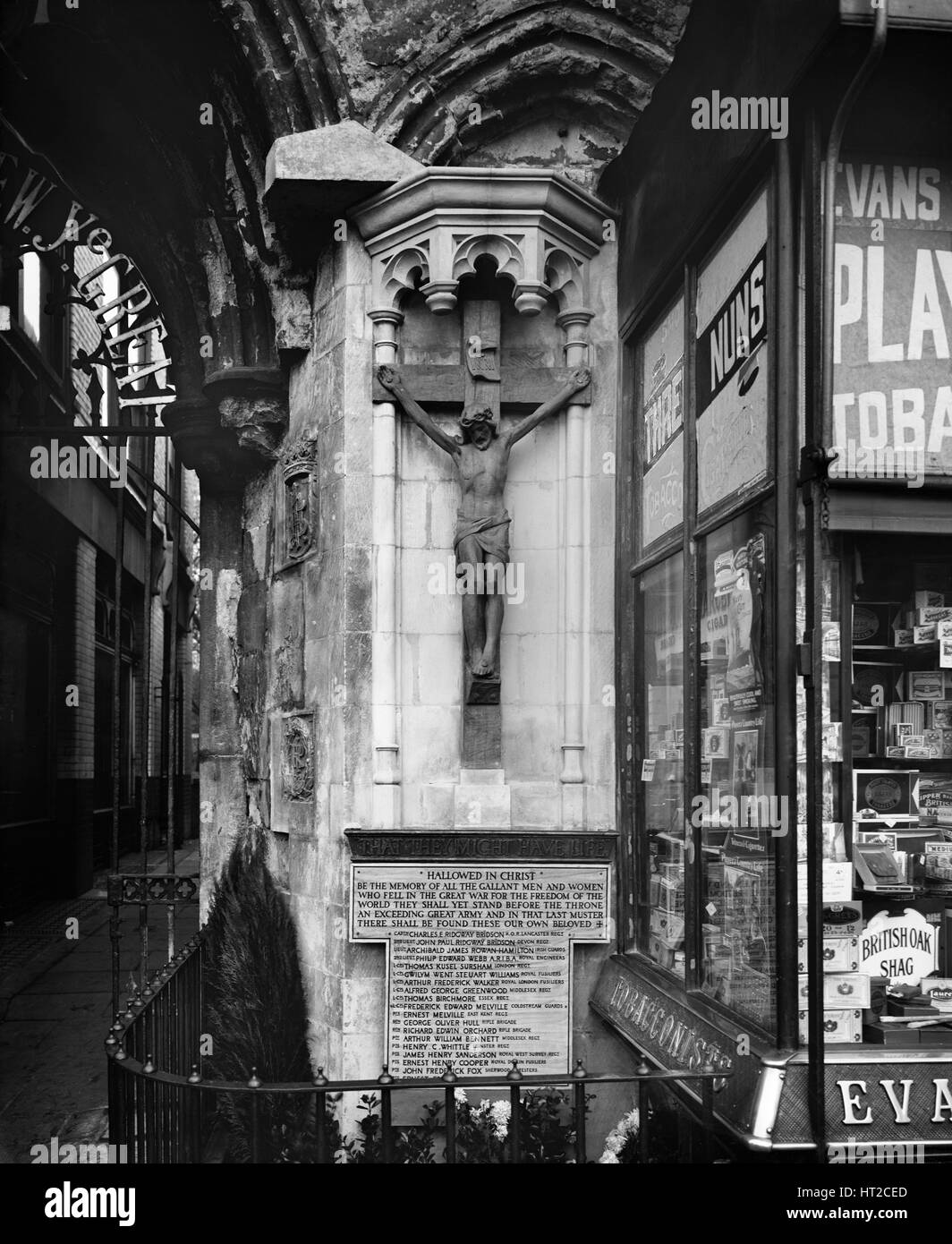 Memoriale di guerra, West Smithfield, City of London, Gennaio 1917. Artista: H Bedford Lemere. Foto Stock