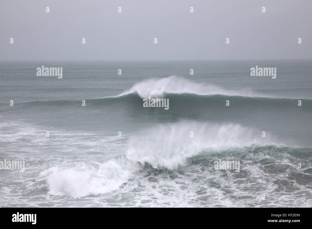 Johnny Leon navigare Cribbar, Newquay, come tempesta Doris ciglia costa nord. Dotato di: Johnny Leon dove: Newquay, Cornwall, Regno Unito quando: 03 Feb 2017 Foto Stock