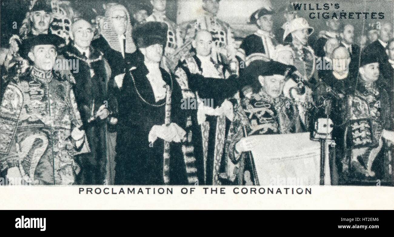 "L'annuncio della incoronazione', 1936 (1937). Artista: sconosciuto. Foto Stock