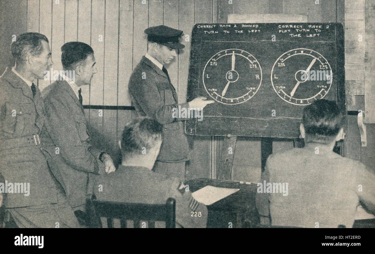 Una lezione sul quadro battenti presso la centrale di Scuola di Volo a Upavon, Wiltshire, c1936 (C1937). Artista: sconosciuto. Foto Stock