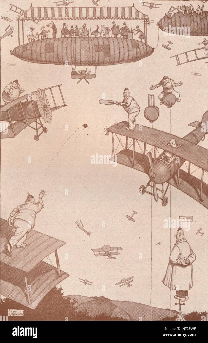 " Antenna di una partita di cricket del Futuro', C1918 (1919). Artista: W Heath Robinson. Foto Stock