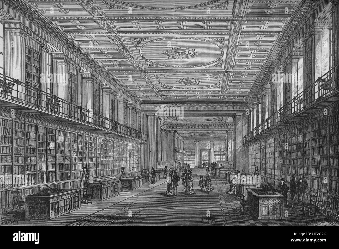 Il Re della biblioteca, Londra, 1878. Artista: sconosciuto. Foto Stock
