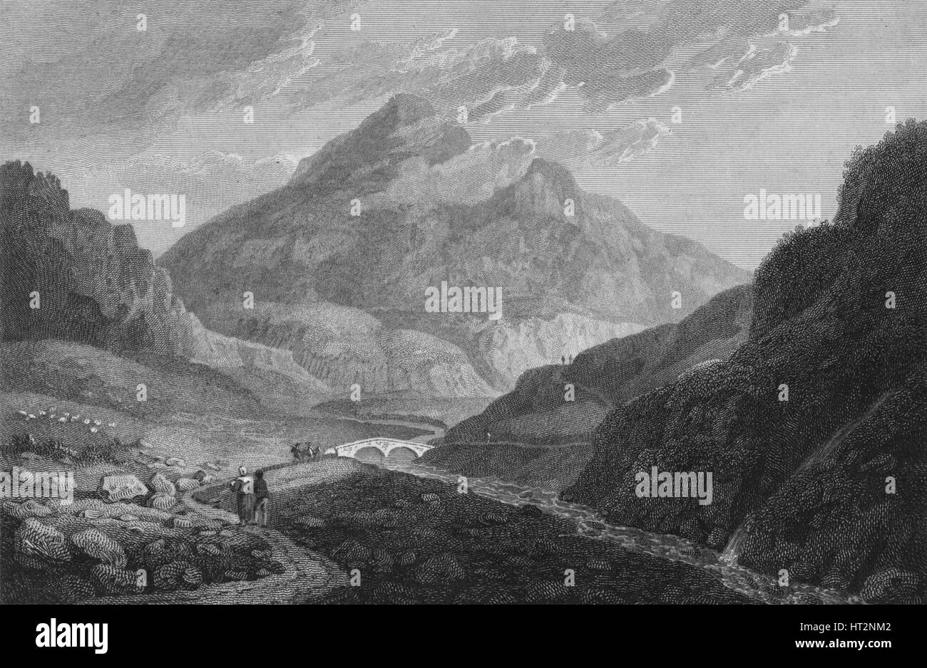 'Una vista di Ben Eim', 1813. Artista: Samuel Middiman. Foto Stock