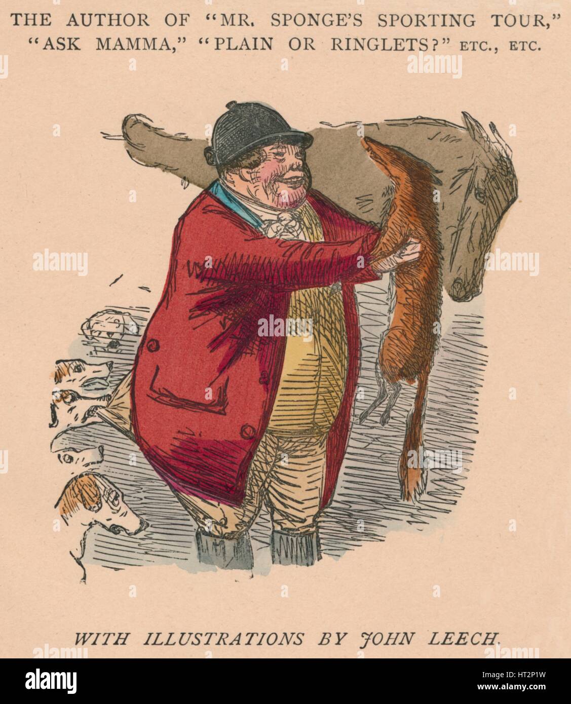 'L'autore del sig. spugna sportivo del Tour, chiedi a Mamma, Pianura o boccoli? Ecc., ecc.", 1854. Artista: John Leech. Foto Stock