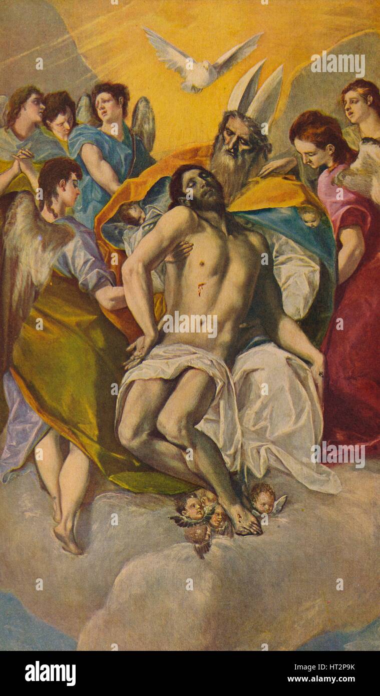"Cristo En Brazos del Padre Eterno" (Cristo nelle braccia del Padre Eterno), 1577, (c1934). Artista: El Greco. Foto Stock