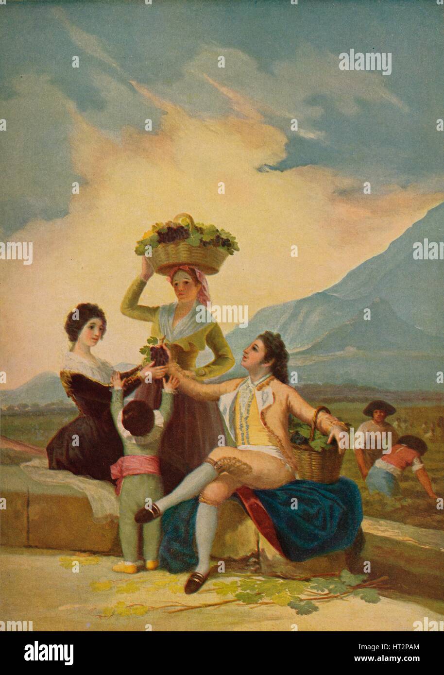 'La Vendimia', (la vendemmia o in autunno), 1786 (c1934). Artista: Francisco Goya. Foto Stock